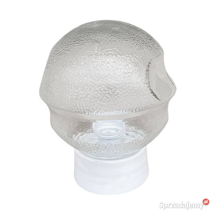 Szklany kinkiet przemysłowy DZPE Polska lata 70 Warszawa