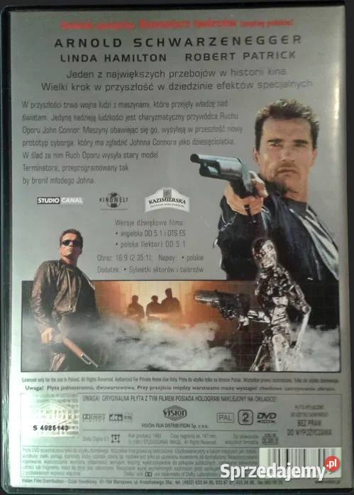 Terminator 2 Dzień sądu 1991 Płyta DVD DVD Poznań