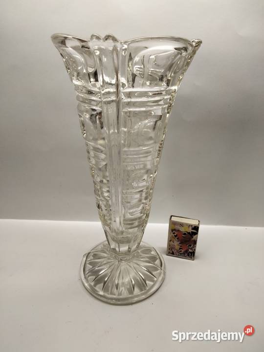 Duży wazon szkło Vintage lata 5060te Walther Gniezno sprzedam