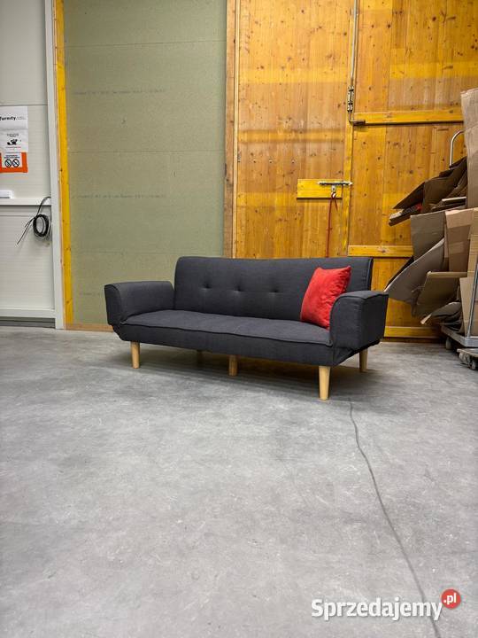 Sofa Ciemnoszara Rozkładana Biuro Kraków
