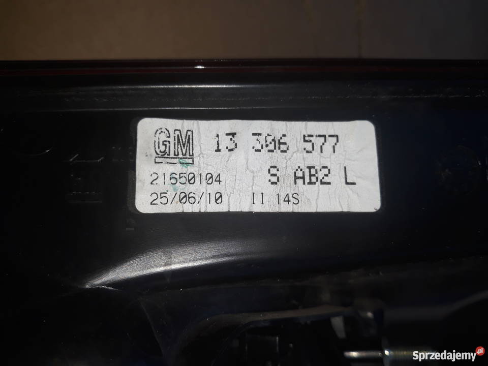 Lampa tylna opel astra j Hatchback lewy tył Bydgoszcz