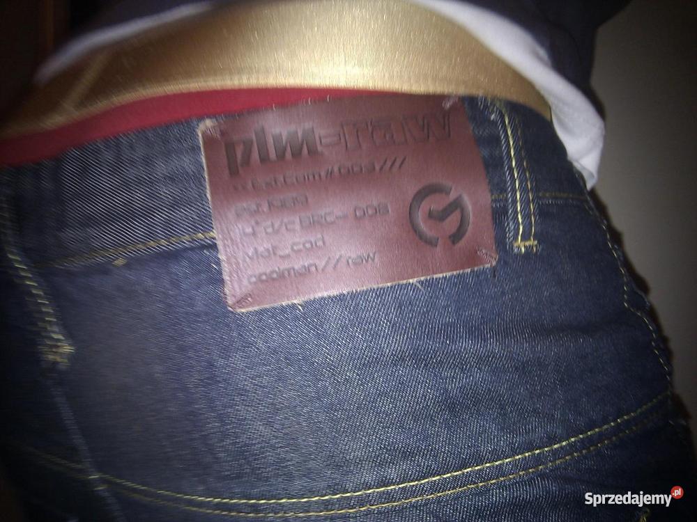 Spodnie Jeansy męskie PLM RAW niski krok 32 M z