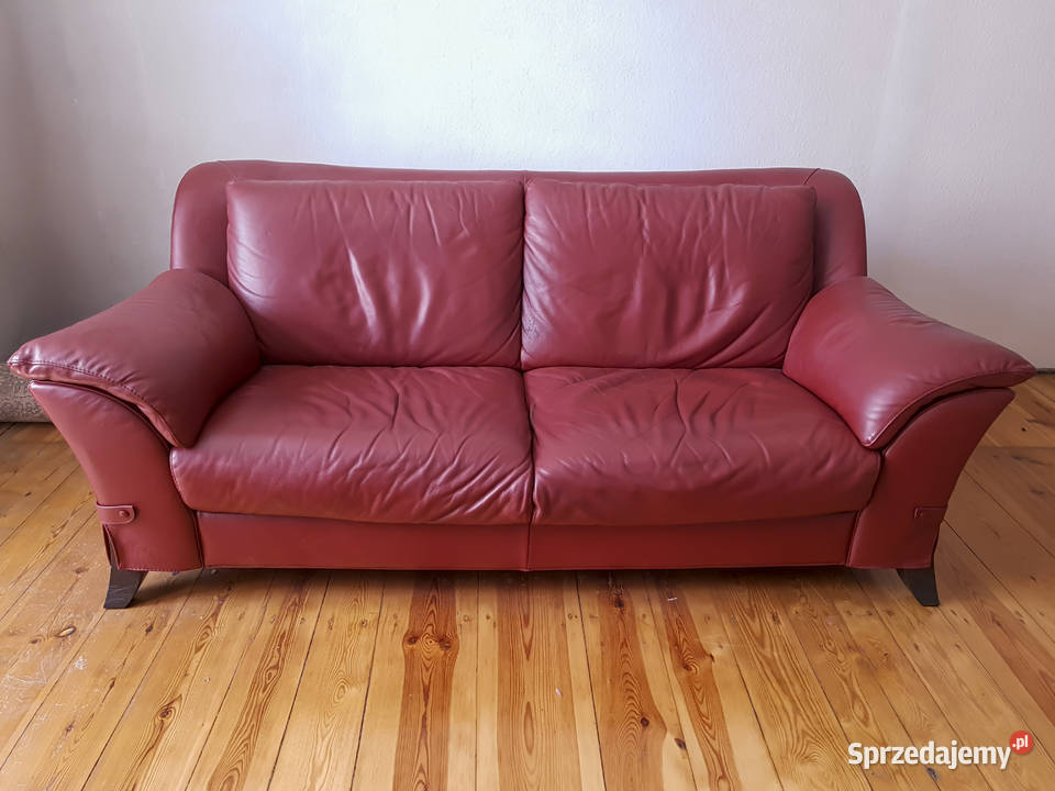 NATUZZI Włochy Sofa skórzana 2osobowa fotel Poznań