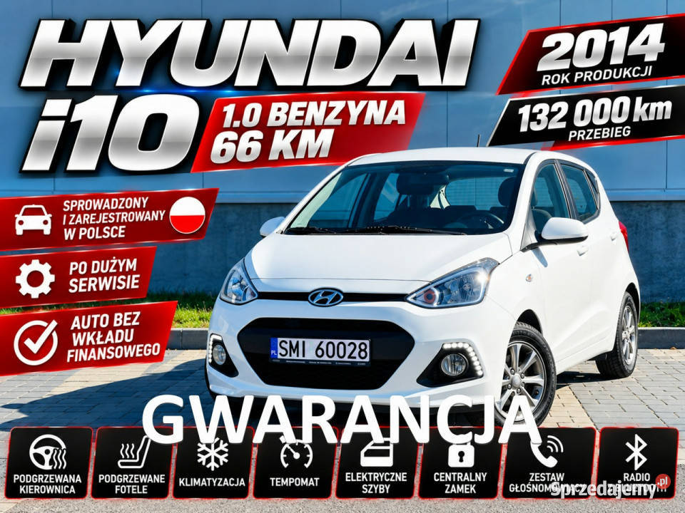 Hyundai i10 10 benz dużym serwisie II 2013 Mikołów