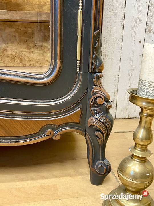 BIBLIOTEKA 2drzwiowa witryna antracyt Louis XV Kredensy i witryny mazowieckie Warszawa