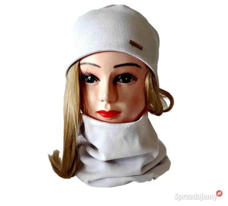 Komplet czapka z kominem na jesień zimę wiosnę Warszawa