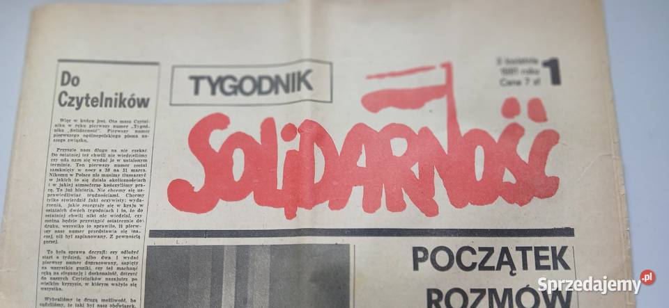 Pierwszy numer Tygodnika Solidarność z 1981 r Ząbkowice Śląskie