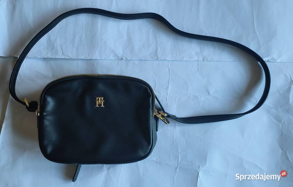 Torebka czarna Tommy Hilfiger dwukomorowa