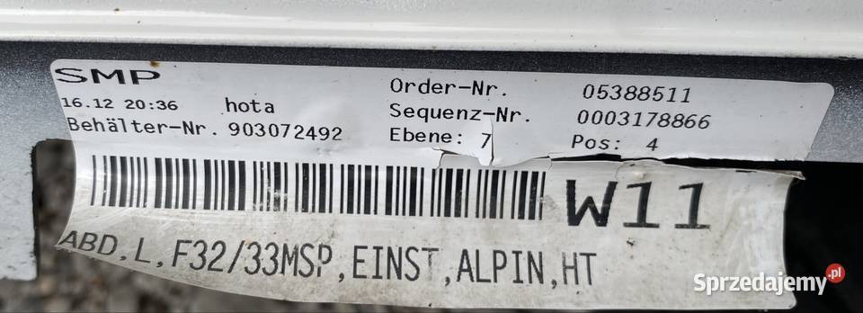 BMW 4 F32 F33 Mpakiet lewa listwa progu podkarpackie Rzeszów