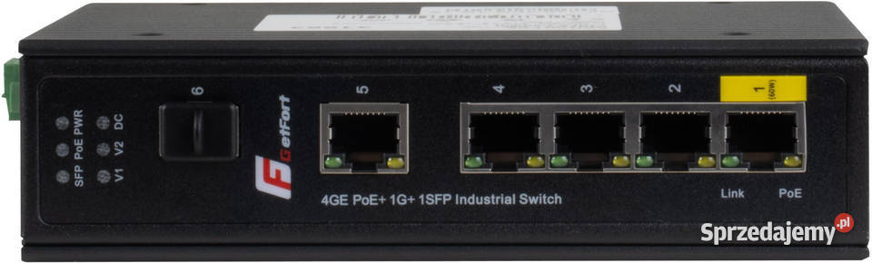 Switch POE GetFort Przemysłowy 4GE1GE1SFP 4080 śląskie Knurów