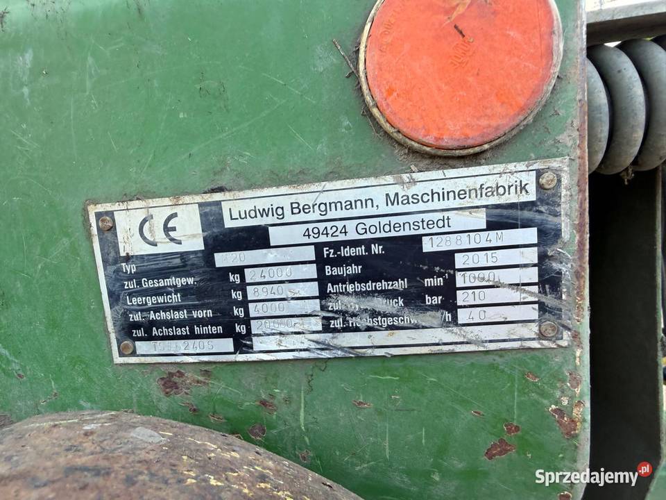 Rozrzutnik obornika wapna Bergmann TSW 6420 S Nowa Ruda