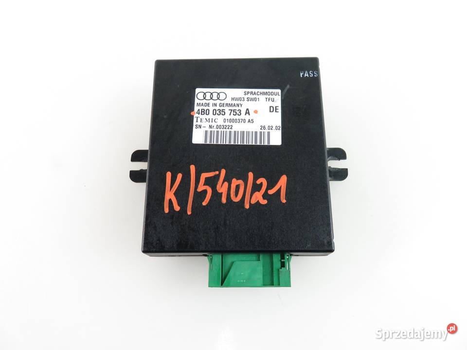 MODUL OBSLUGI GLOSOWEJ AUDI A6 C5 4B0035753A małopolskie sprzedam