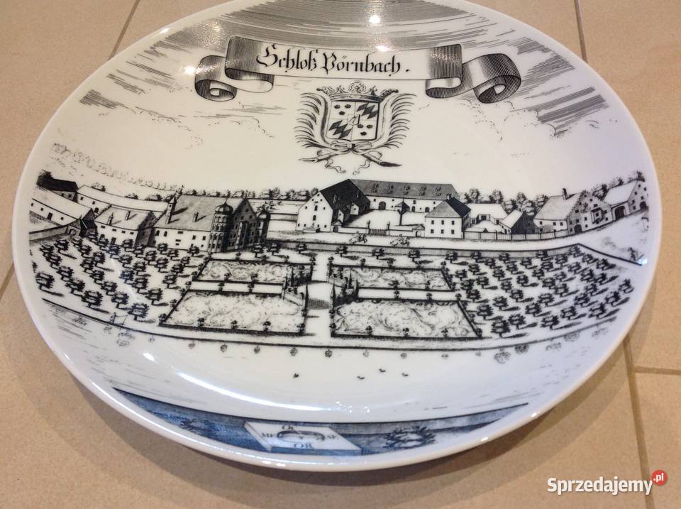 Talerz Porcelanowy z Widokiem Dekoracja Stary Nowa Sól