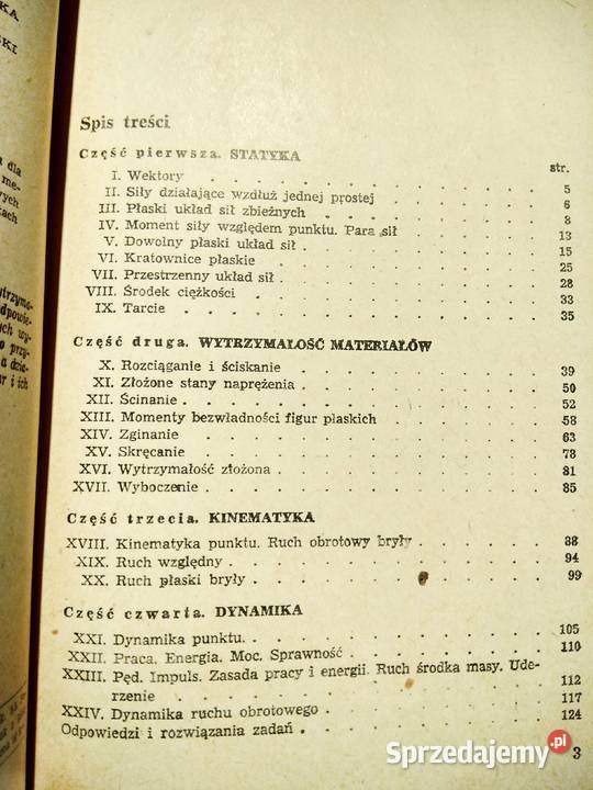 Zbiór zadań z mechaniki technicznej książki mazowieckie Warszawa sprzedam