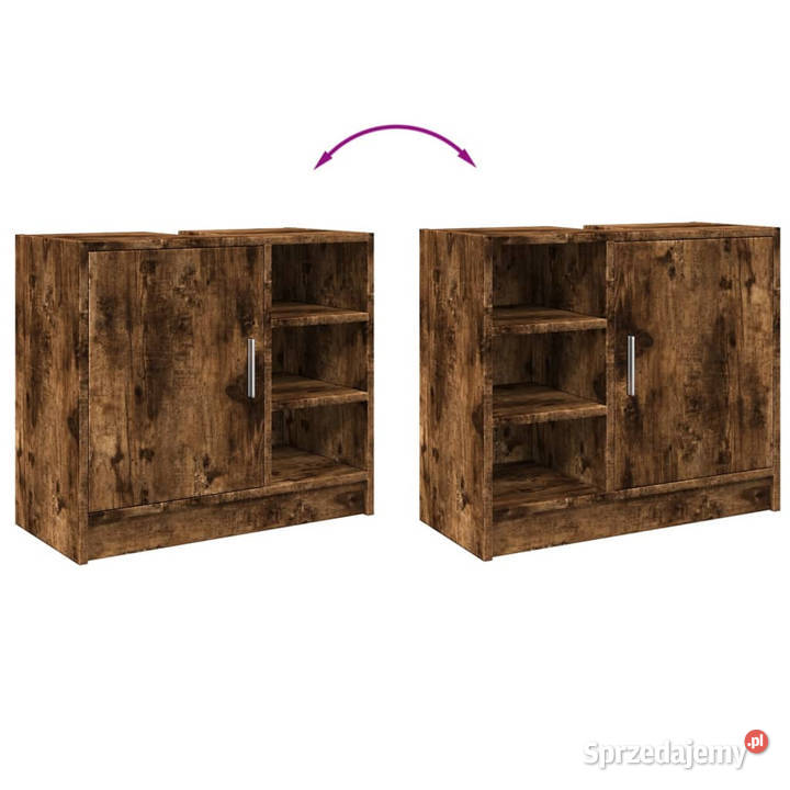 Szafka pod umywalkę przydymiony dąb 63x29x55 mazowieckie Warszawa