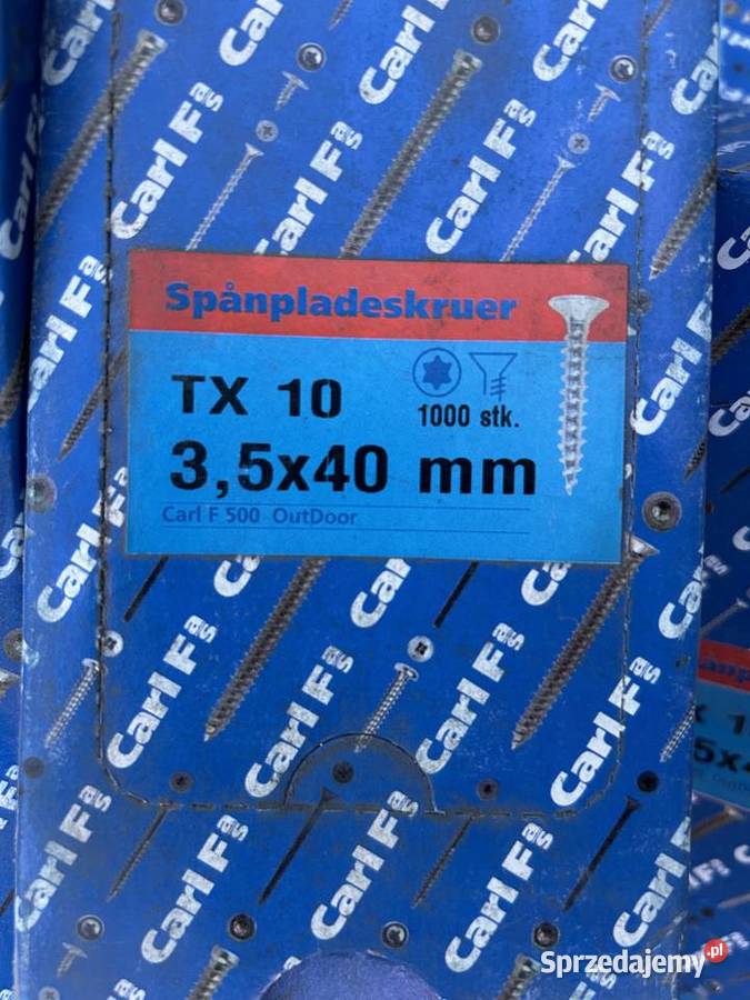 Wkręty 35x40 TORX TX10 ocynk 1000 sztuk NOWE