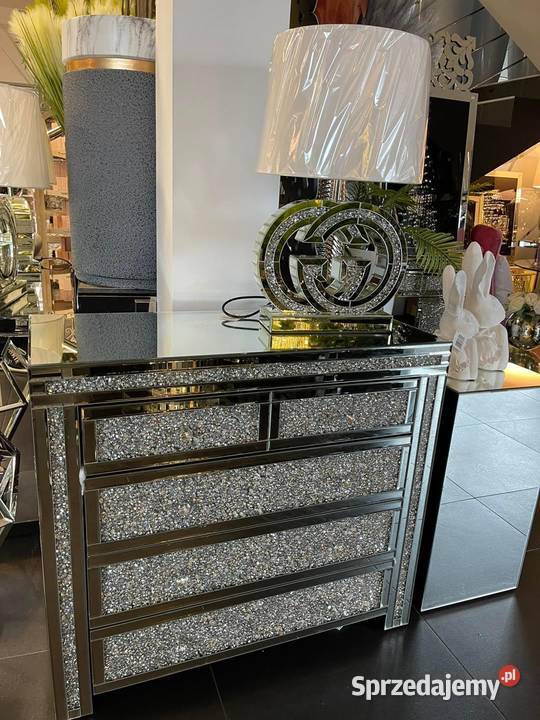 Nowoczesna komoda lustrzana Glamour z Szafy, regały, półki małopolskie