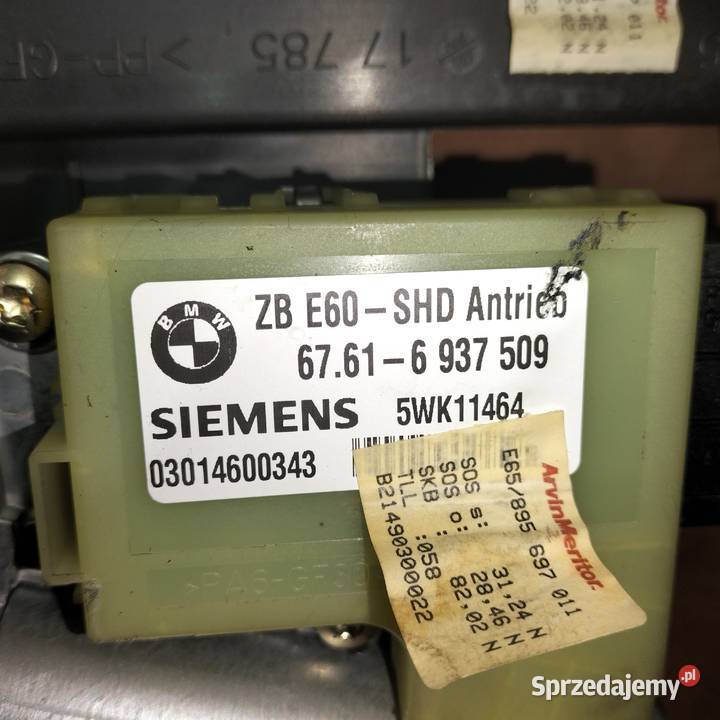 Szyberdach BMW E65 E66 Sprawny Idealny stan osobowe Poręba