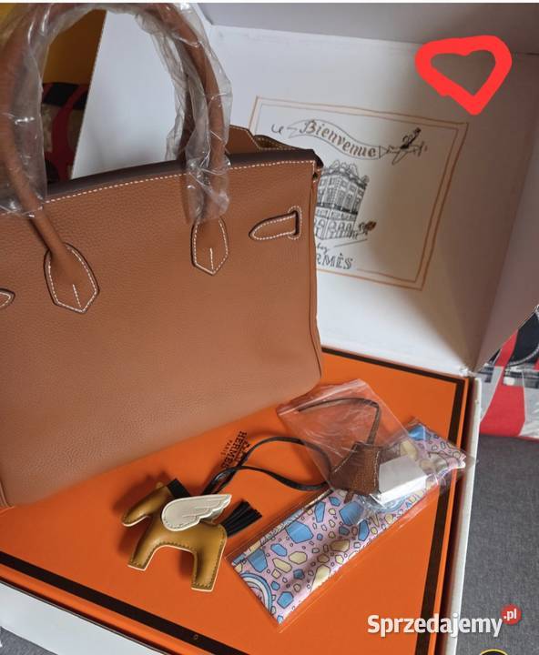Torebka torba Hermes Birkin carmel brązowy 30