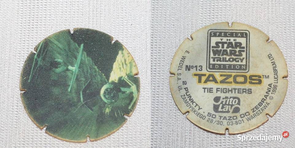 Tazos Star Wars Trilogy Special Edition lata 90 sprzedam