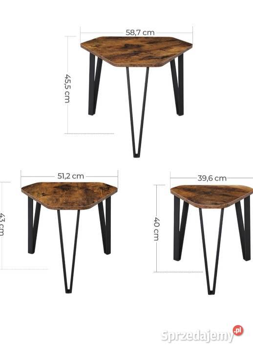 Stoliki kawowe 3 sztuki Kutno