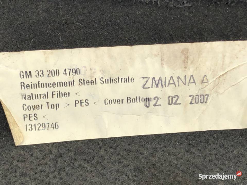 PÓŁKA TYŁ OPEL ASTRA H Hatchback 0414 OSŁONA podkarpackie