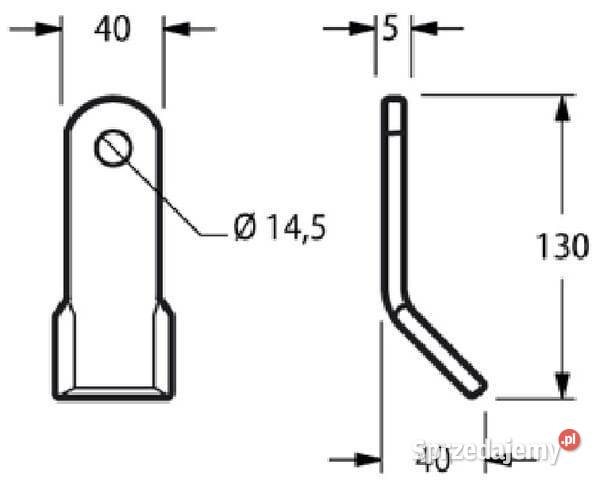 Nóż bijaka 40x130 mm Maletti CK3410