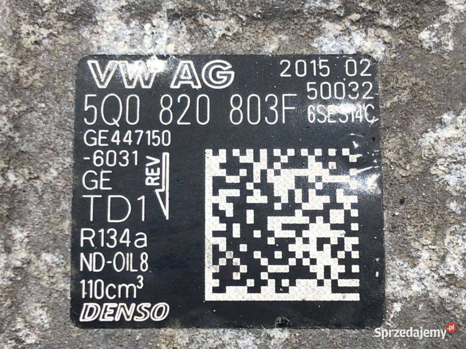 SPRĘŻARKA KLIMATYZACJI SEAT LEON III 5Q0820803F