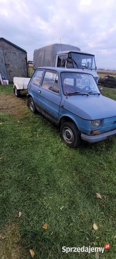 Fiat 126p maluch przyczepka niewiadów Przywitowo