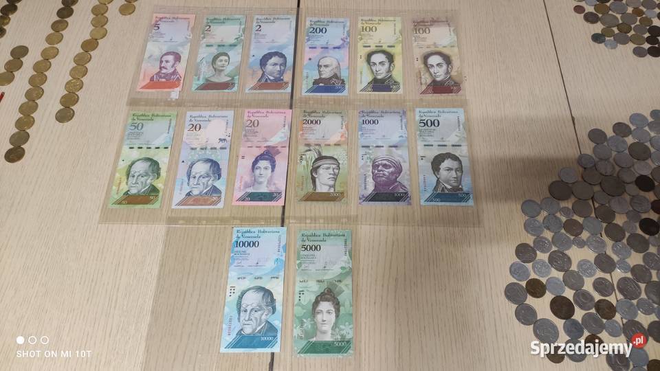 Wenezuela seria 14 banknotów UNC Milicz