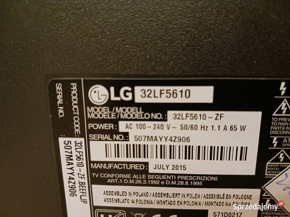 Sprzedam telewizor LG 32 cale Elektronika Jabłonica Polska