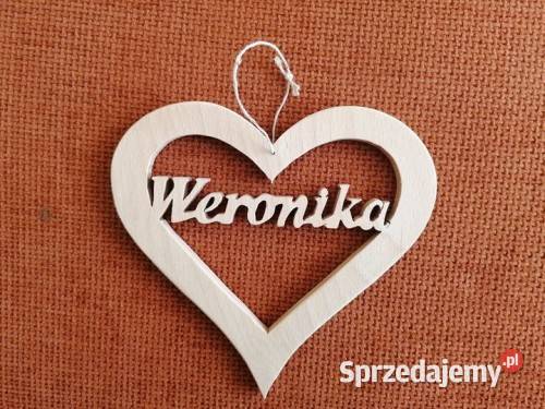 Serce na walentynki z wybranym imieniem prezenty Bydgoszcz
