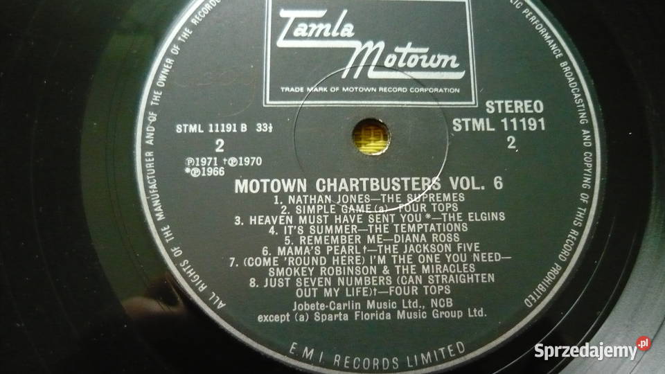 Płyta MOTOWN CHART BUSTERS Kultura i Rozrywka śląskie Myszków