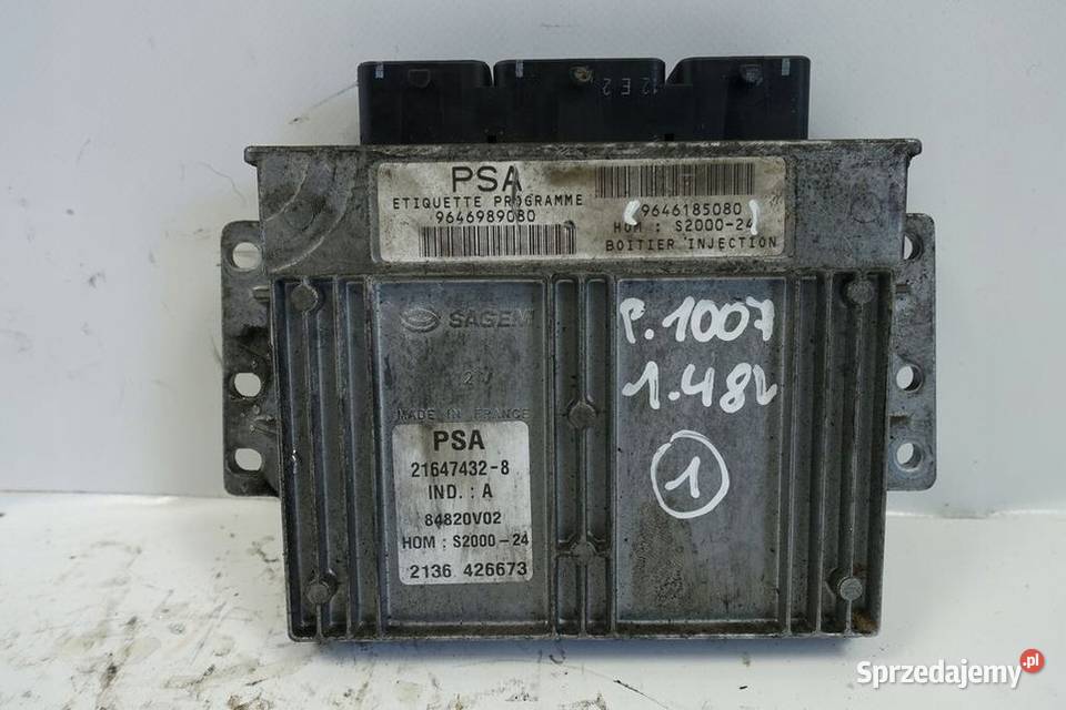 Peugeot 1007 14 8V KOMPUTER SILNIKA sterownik Rudka