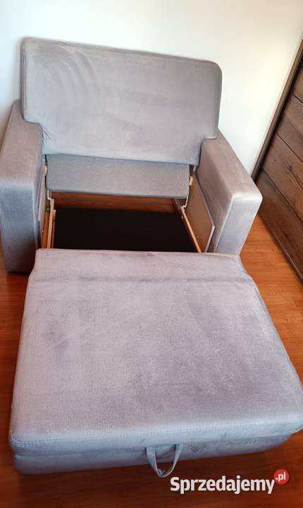Sofa srebrnoszara rozkładana w idealnym stanie zachodniopomorskie Szczecin sprzedam