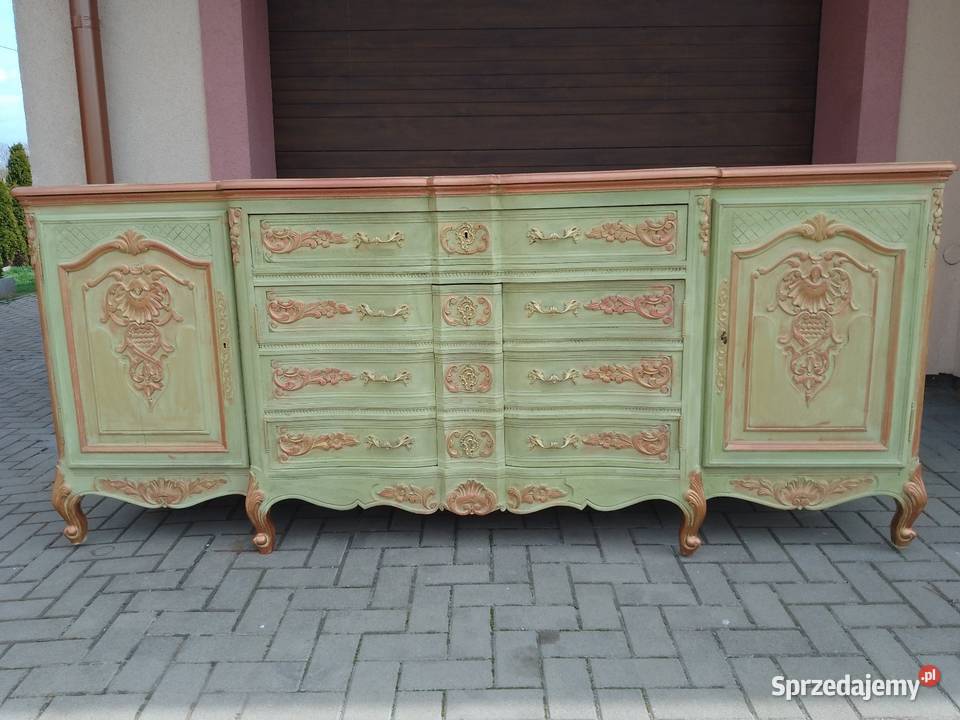 Komoda Ludwikowska Stylowa Rzeźbiona Antyczna Kamienna Góra