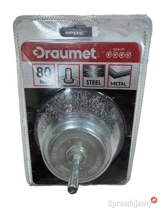 DRAUMET szczotka doczołowa trzpień stalowa 80mm Elbląg