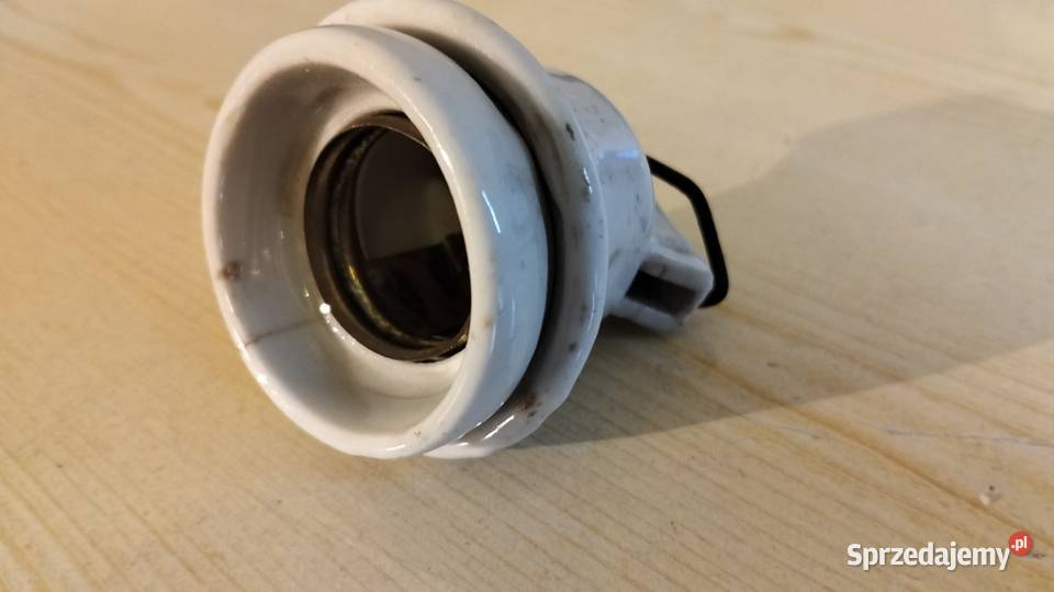 Porcelanowa oprawka żarówki E27 zabytkowa retro Warszawa