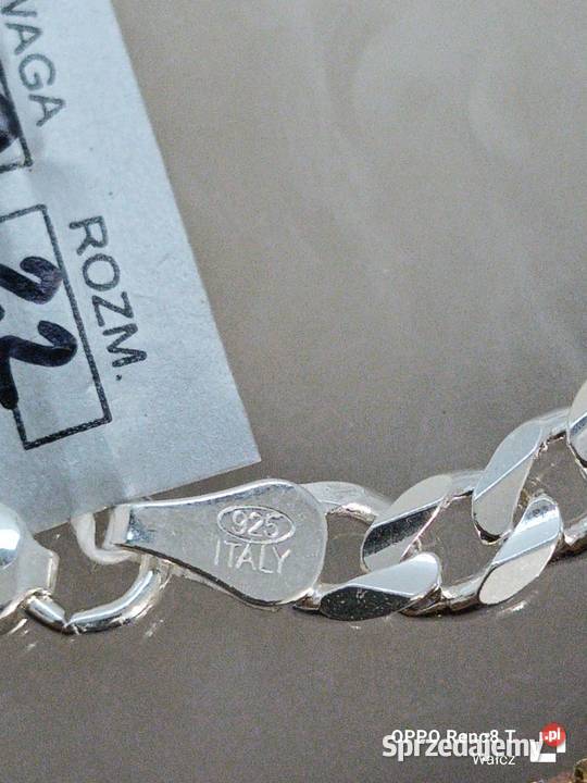 Srebrna Nowa bransoletka dł22pr925 Wałcz