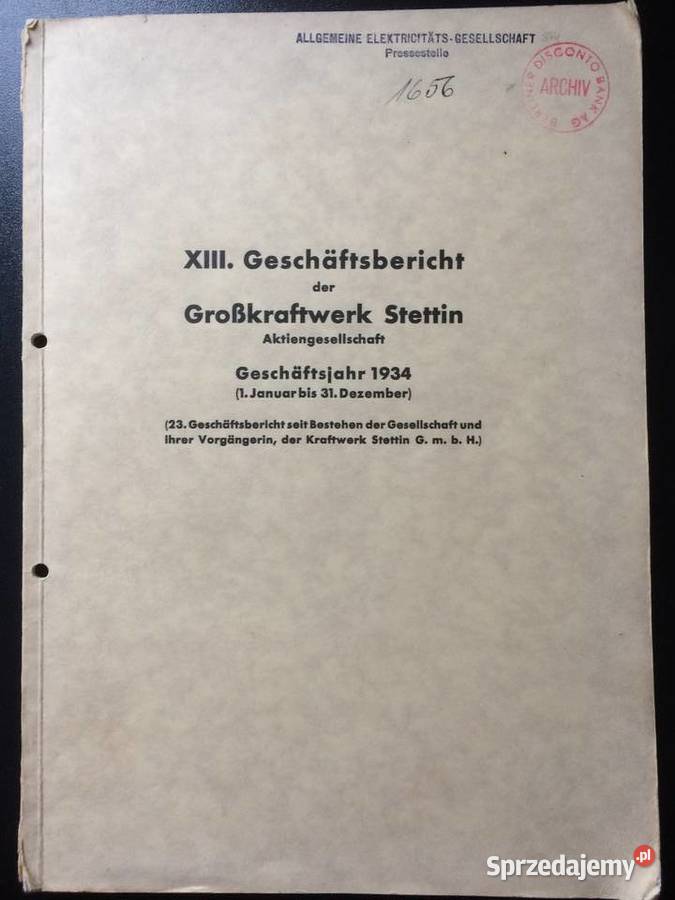 2807 Sprawozdanie Roczne Elektrowni Stettin Szczecin