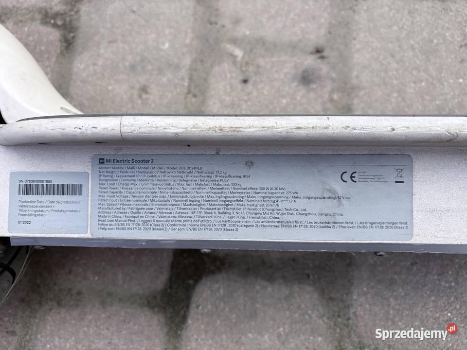 Hulajnoga Xiaomi scooter 3 Kwidzyn sprzedam