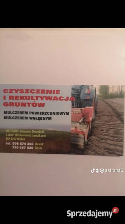 Wycinka drzew Czyszczenie działek Mulczowanie Myszków prace ogrodowe
