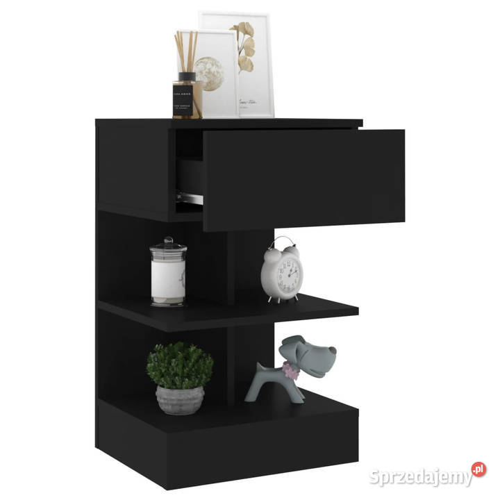Szafki nocne 2 czarne 40x35x65 WM808651 Warszawa