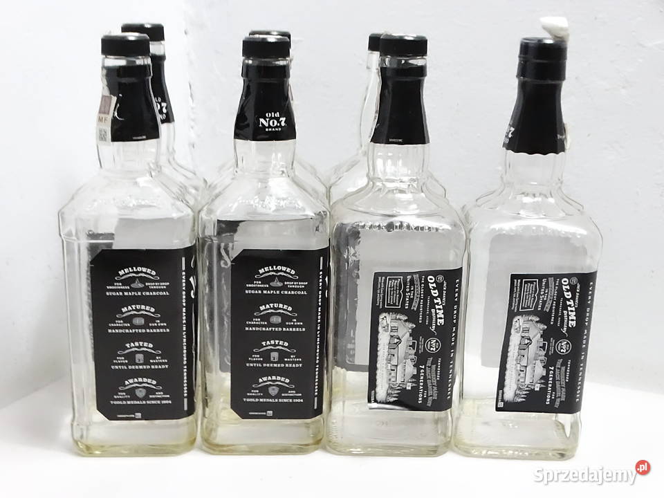 Puste Butelki Jack Daniels 1L Zestaw 7 Sztuk Old lubelskie Biłgoraj