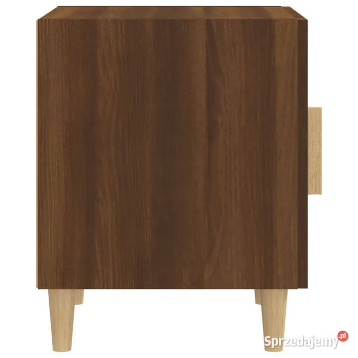 Szafki nocne 2 brązowy dąb materiał