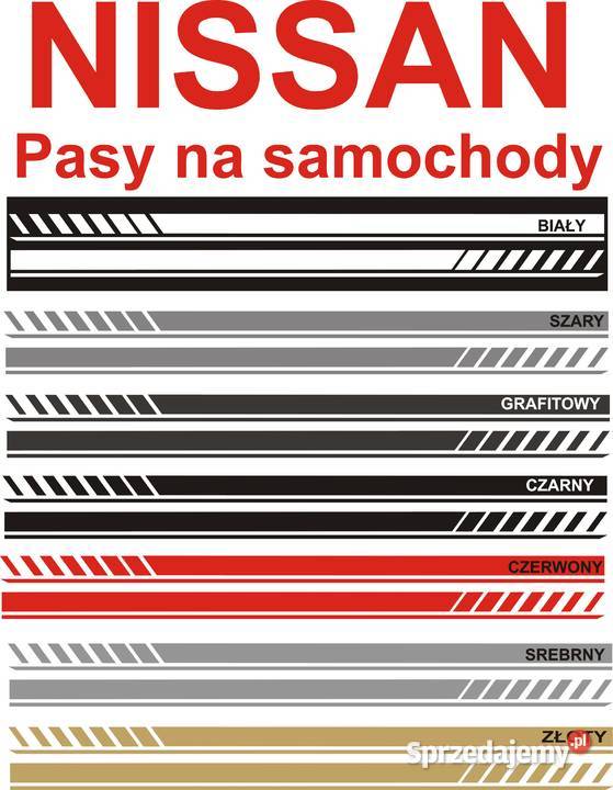 Naklejki Pasy Boczne na każdy Samochód NISSAN Kraków