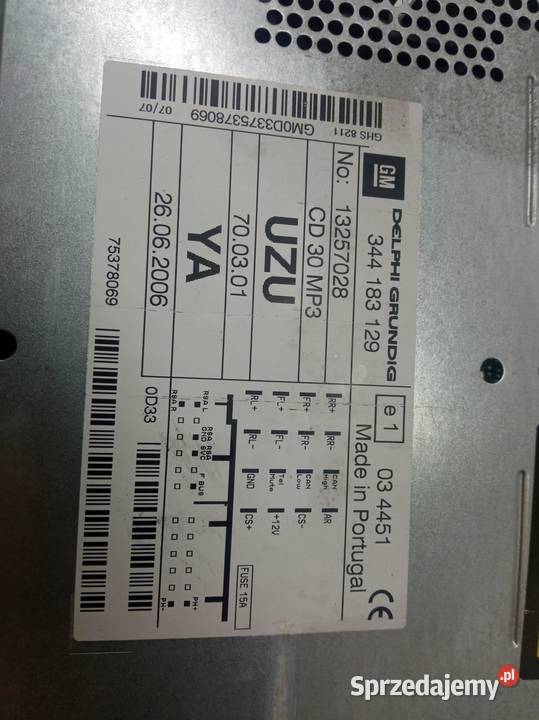 RADIO FABRYCZNE DO ROZKODOWANIA 13257028 Opel