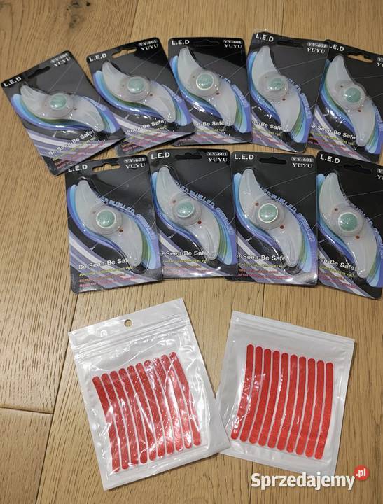 Lampka LED na szprychy naklejki odblaskowe na Toruń sprzedam