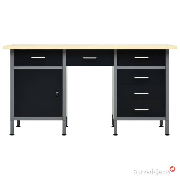 vidaXL Biurko robocze czarne 160x60x85 SKU145347 Warszawa