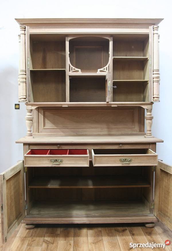 Orzechowy Kredens Secesyjny Oczyszczony Marki